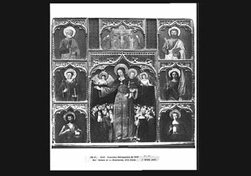 Panneau peint de retable : La Vie de la Vierge et la Crucifixion (d'après le retable de la Miséricorde) - © Ministère de la Culture (France), Médiathèque du patrimoine et de la photographie, diffusion RMN-GP