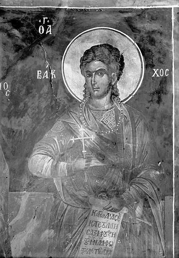 Peinture du transept nord : saint Bacchus, côté est deuxième zone