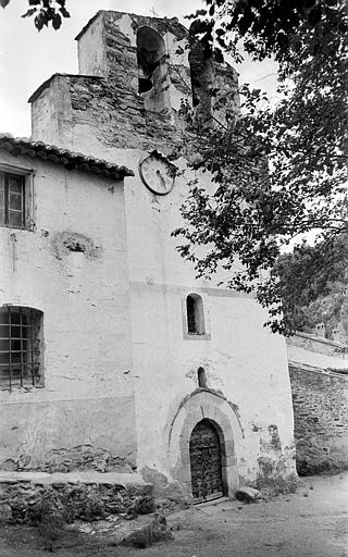 Façade ouest : portail et clocher