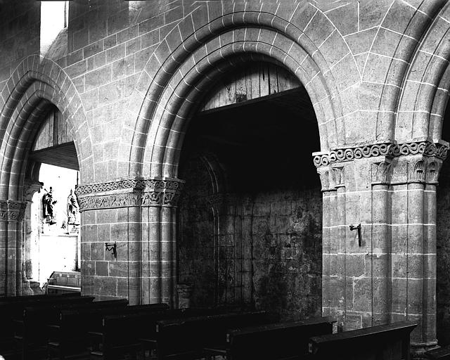 Intérieur, nef, bas-côté sud (en cours de restauration)