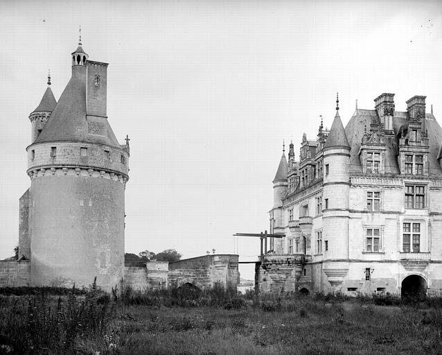 Donjon, pont-levis et château de Bohier, côté ouest