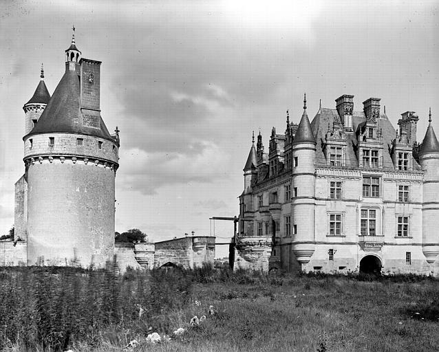 Donjon, pont-levis et château de Bohier, côté ouest