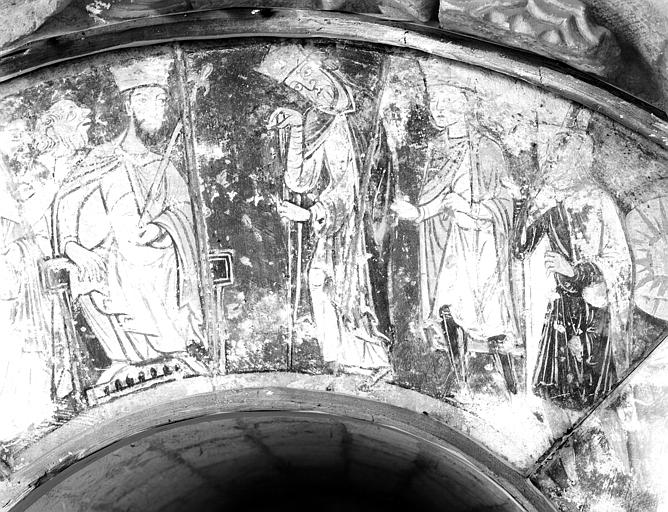 Arcades du cloître : restes de peintures