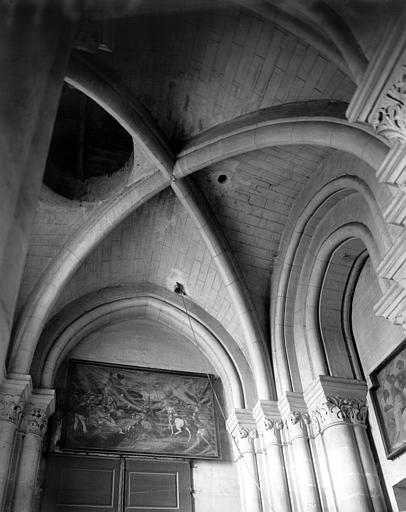 Intérieur, travée latérale sud du narthex, revers de la façade, voûte