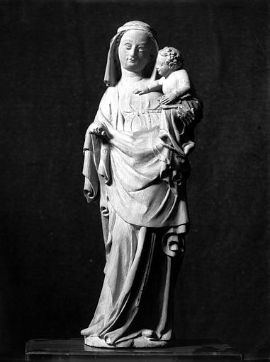 Statuette : Vierge et l'Enfant à l'oiseau