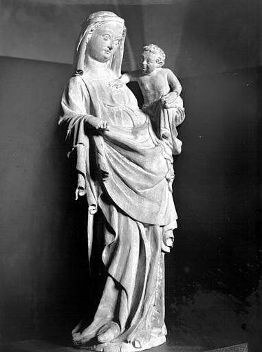 Statuette : Vierge et l'Enfant à l'oiseau