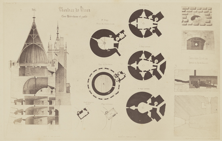 Reproduction d'une coupe du château