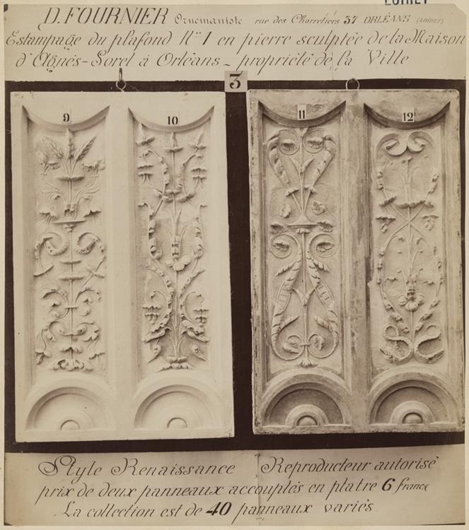 Moulage de 4 caissons du plafond n°1