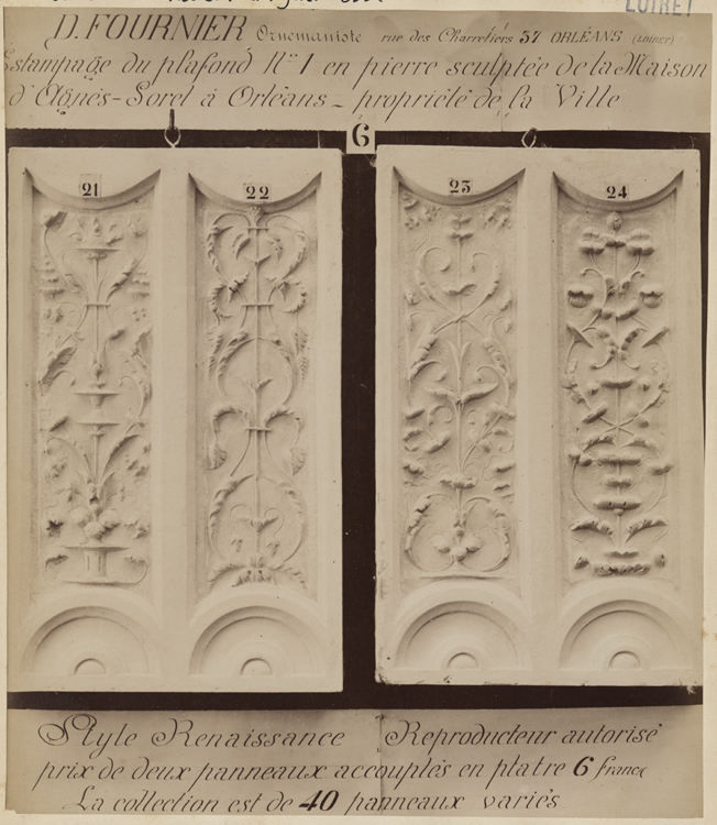 Moulage de 4 caissons du plafond n°1