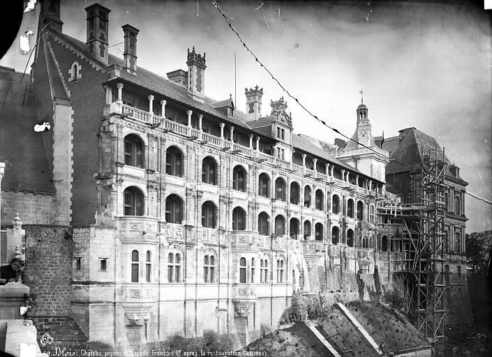 Pignon et façade François Ier, état après restauration