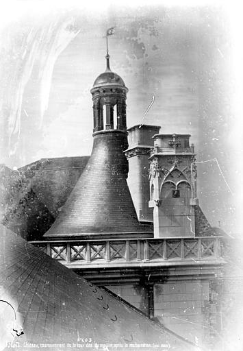 Tour du Moulin : couronnement, état après restauration