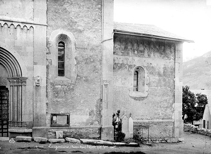 Façade sud : Abside avec peintures murales