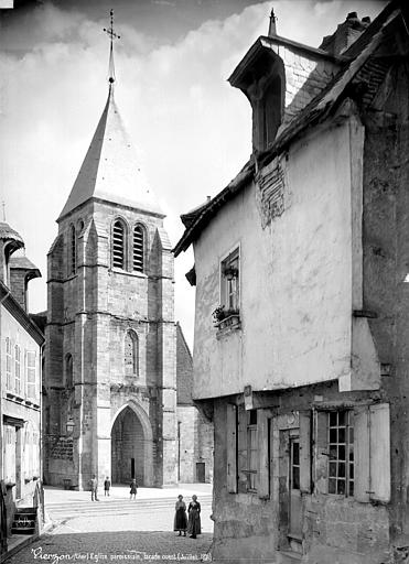 Façade ouest : clocher-porche