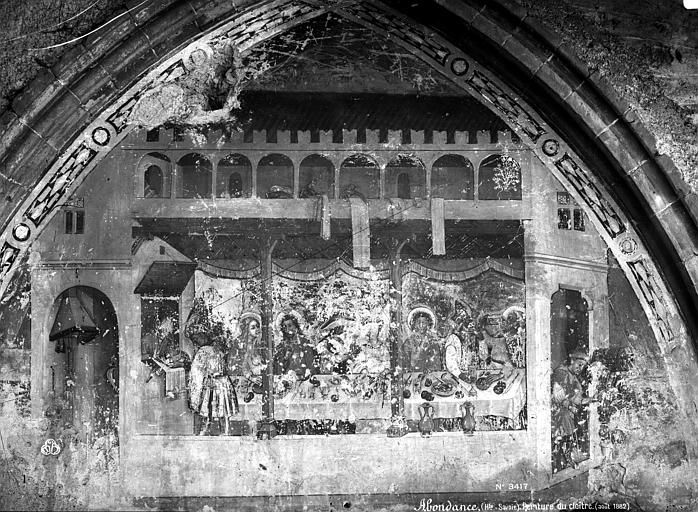 Peinture murale située dans le cloître : Les Noces de Cana. Les Noces de Cana, peinture située dans le cloître