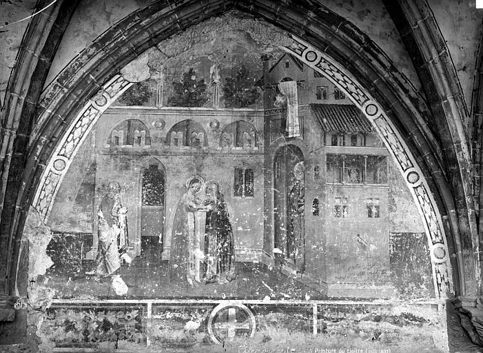 Peinture murale située dans le cloître : La Visitation. Les Noces de Cana, peinture située dans le cloître