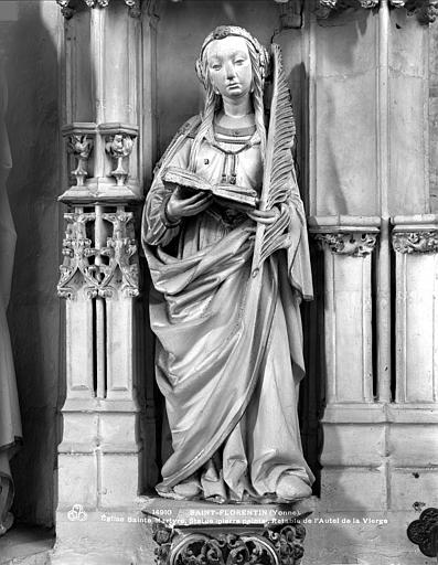 Statue du retable de l'autel de la Vierge : sainte Martyre