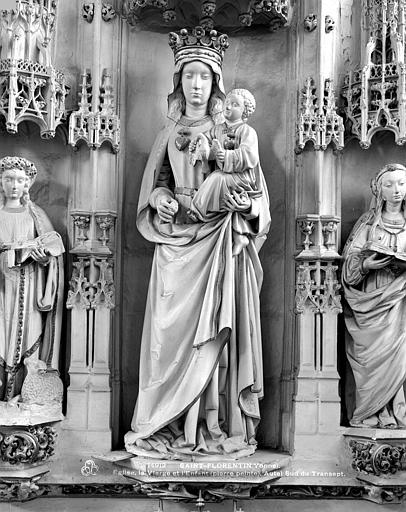 Statue du retable de l'autel de la Vierge : Vierge à l'Enfant