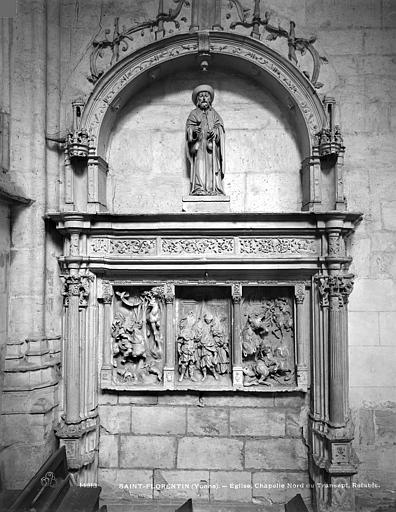 Chapelle nord du transept, retable. Retable de la chapelle nord du transept