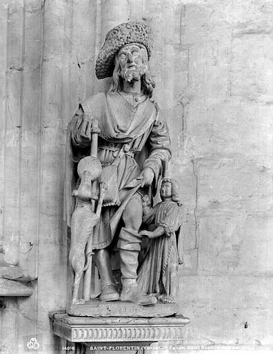 Statue en pierre : Saint Roch