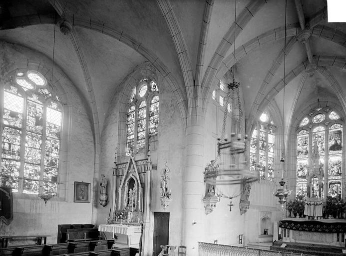 Vue intérieure du transept nord et du choeur