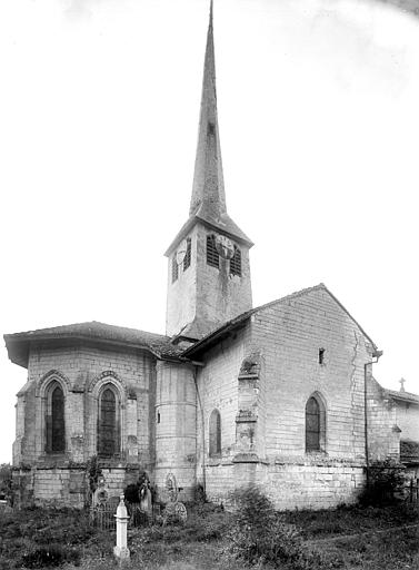 Façade nord : Abside, clocher et transept