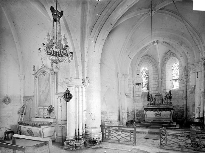 Vue intérieure du transept nord et du choeur