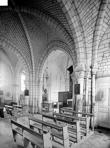 Vue intérieure du choeur, prise du bas-côté sud vers le nord-est