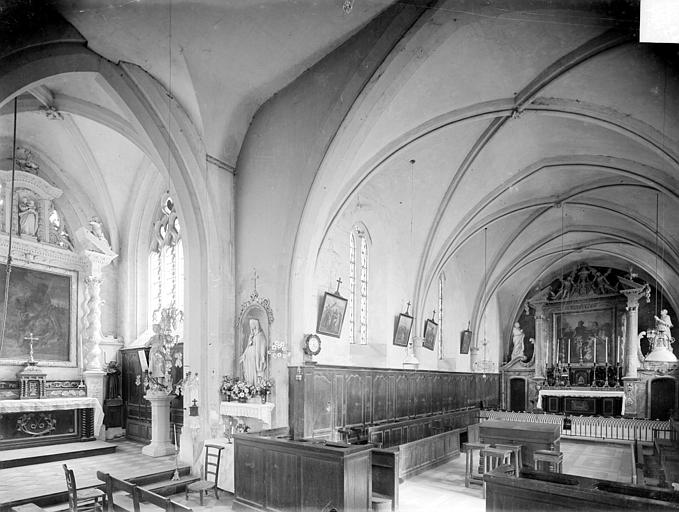 Vue intérieure du choeur et du transept nord