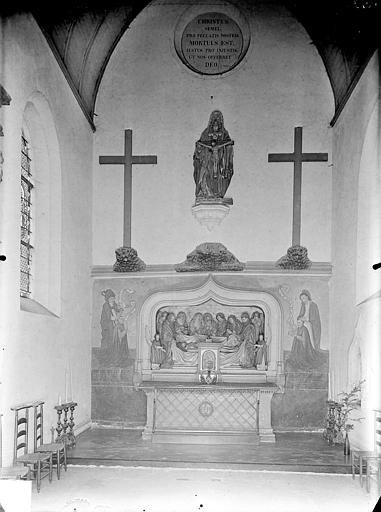 Chapelle Sainte-Croix, monument funéraire : Mise au tombeau du Christ (ensemble). Chapelle Sainte-Croix, Mise au tombeau du Christ, vue d'ensemble