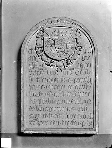 Inscription funéraire de Philibert de Chalon - © Ministère de la Culture (France), Médiathèque du patrimoine et de la photographie, diffusion RMN-GP