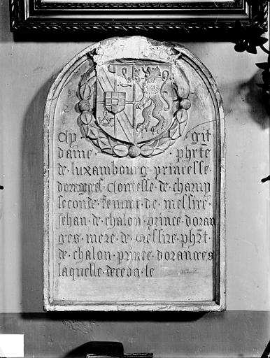 Inscription funéraire de Philiberte de Luxembourg