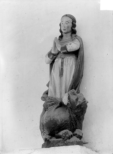 Statue polychrome : sainte Marthe