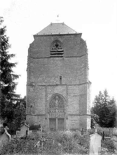 Façade ouest : Clocher