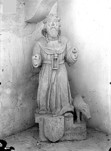 Statue en pierre : Saint Antoine - © Ministère de la Culture (France), Médiathèque du patrimoine et de la photographie, diffusion RMN-GP