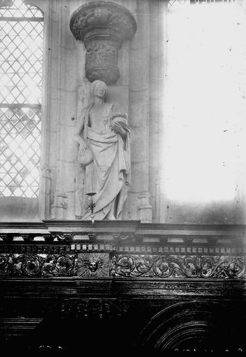 Église, détail, intérieur, statue