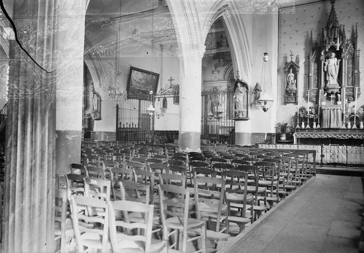 Église, bas-côté et nef