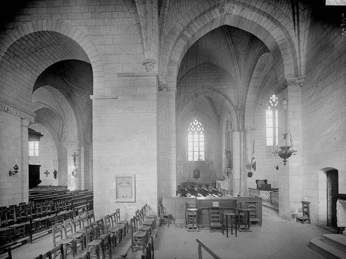 Choeur, vue diagonale prise du bras sud du transept