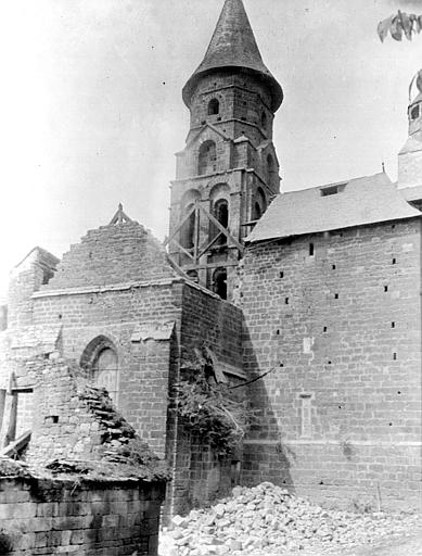 Façade est : Abside, clocher et transept nord