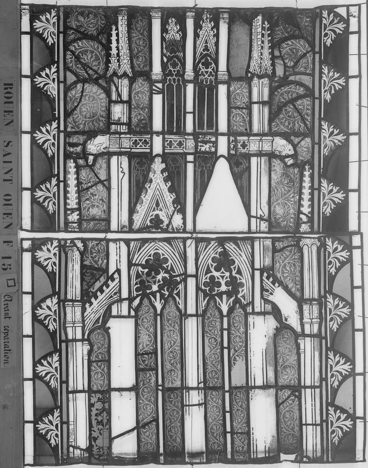 Vitrail, chapelle du déambulatoire, fenêtre 15, baie 38, troisième panneau à gauche