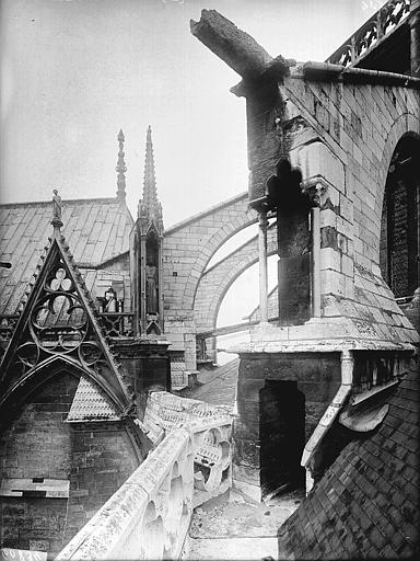 Parties hautes, raccord du choeur et de la chapelle terminale, au nord