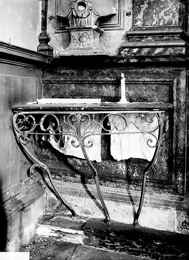 Console en fer forgé d'époque Louis XV