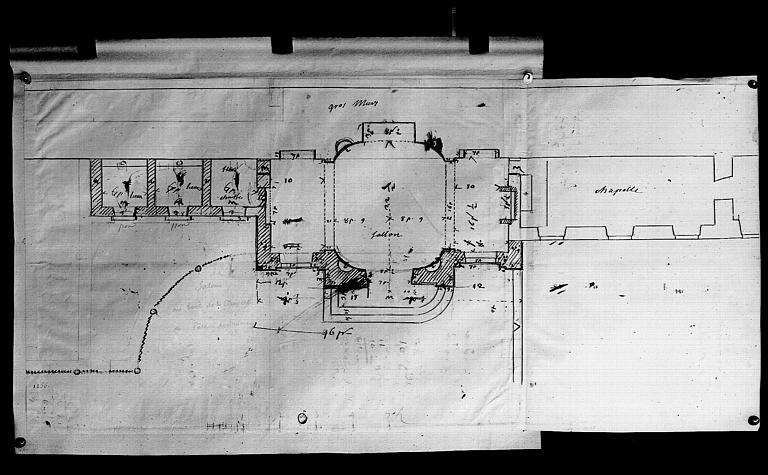 Salon au bout de la chapelle, plan