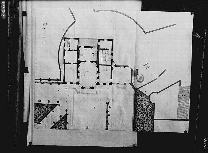 Pavillon des Bains, plan du rez-de-chaussée