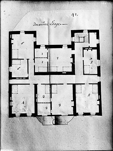 Pavillon des Bains, plan du deuxième étage