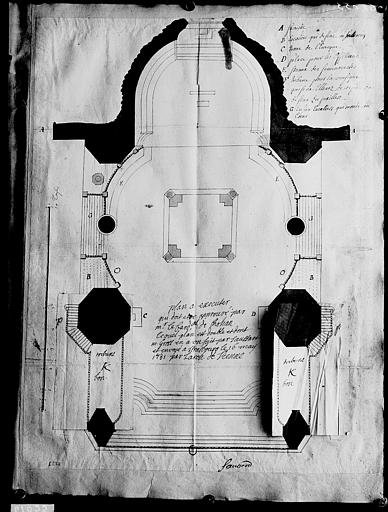 Plan du choeur et des tribunes