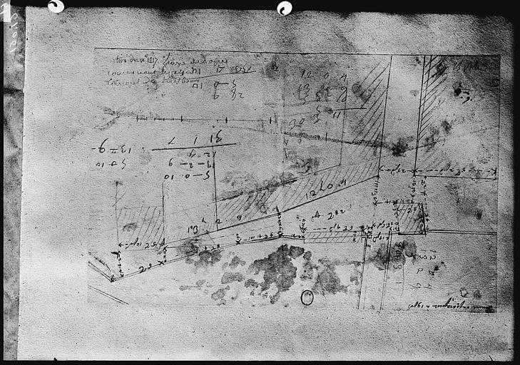 Brouillon sur le plan numéro 1217