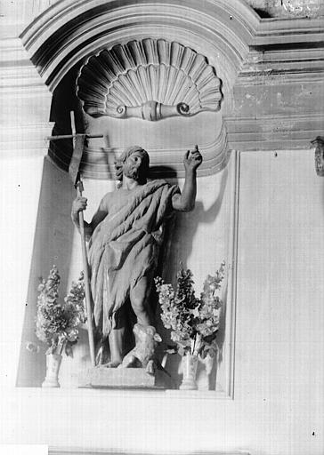 Statue en bois, saint Jean-Baptiste