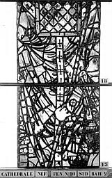 Vitrail, nef, fenêtre 10 sud, baie 2, panneaux 13, 18