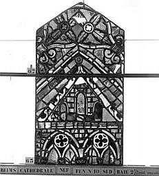 Vitrail, nef, fenêtre 10 sud, baie 2, panneaux 63, 67