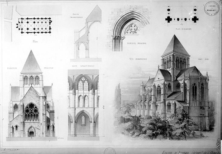 Plan, coupe, vue perspective